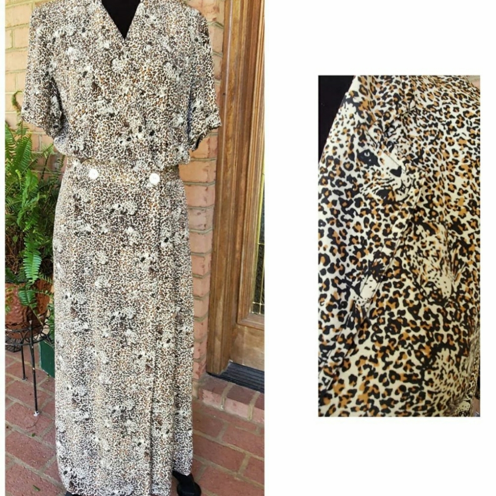 Vintage leapard print dress